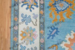 Ethereal Sky | Handwoven Oushak Area Rug in Serene Blue