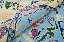 Load image into Gallery viewer, Lilac Tapestry | Hand KNotted Oushak Rug with Cream &amp; Blue Accents
