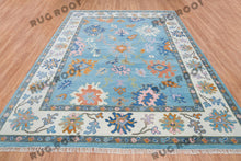 Load image into Gallery viewer, Ethereal Sky | Handwoven Oushak Area Rug in Serene Blue
