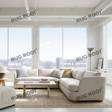 Load image into Gallery viewer, Vintage-Inspired Flatweave Rug with Soft Medallion Design - Beige &amp; Light Grey
