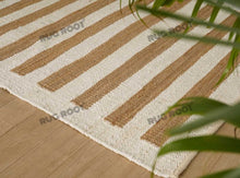 Load image into Gallery viewer, Natural Hemp Jute Striped Rug
