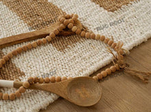 Load image into Gallery viewer, Natural Hemp Jute Striped Rug
