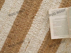 Natural Hemp Jute Striped Rug