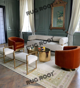 Handwoven Harmony | Turkish Rug in Soothing Olive Green