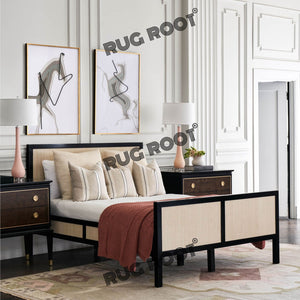 Modern Turkish Harmony | Handwoven Wool Rug with Geometric Tribal Motifs in Soft Pink and Brown