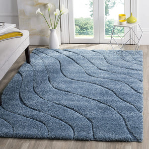 Wavy Texture Swirl High Low Shag